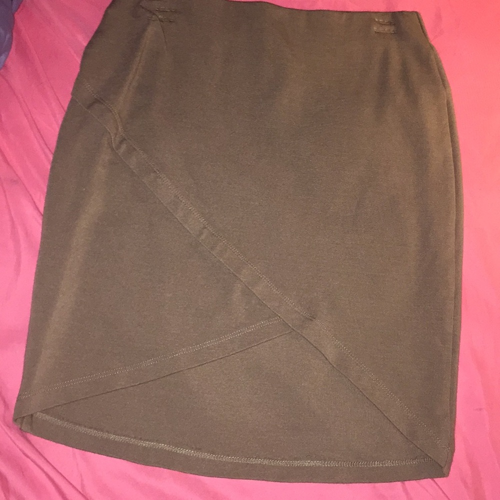 Olive green skirt